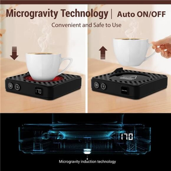 Coffee Mug Warmer with Auto Off Timer, Coffee Cup Warmer for Desk - Picture 2 of 7